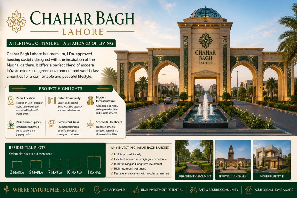Chahar Bagh Lahore -  A Complete Guide to RUDA’s Modern Riverfront Community