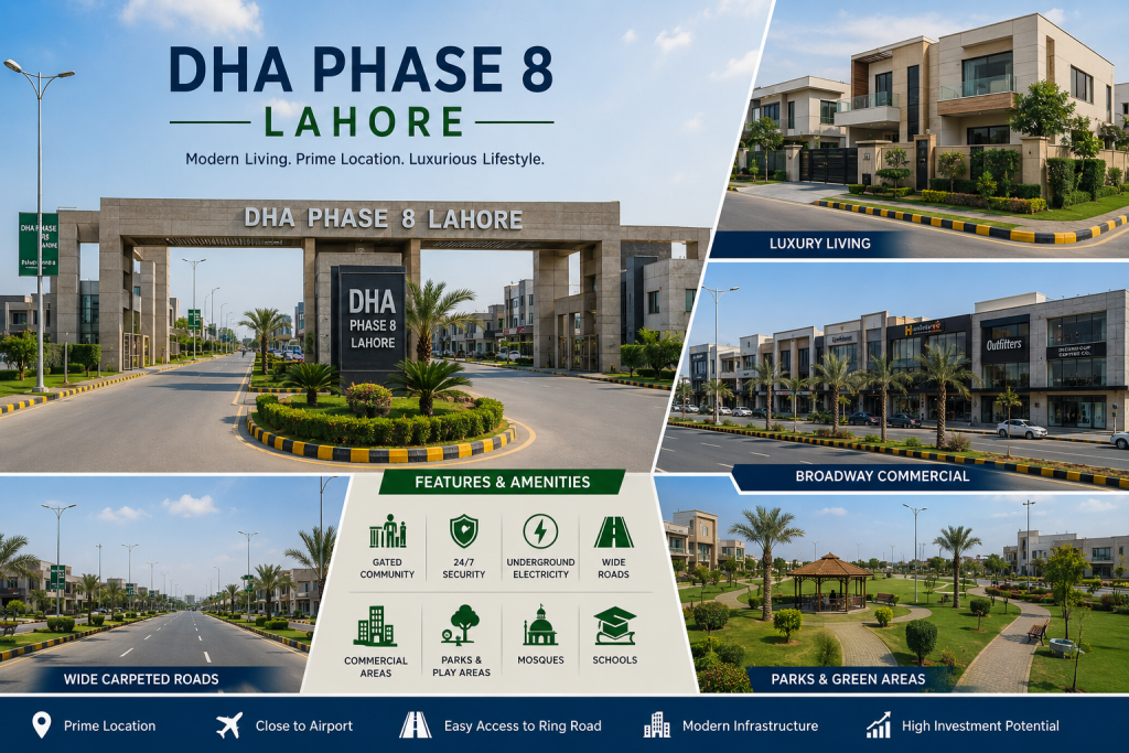 DHA Phase 8 Lahore - Complete Area Guide for Living and Investment